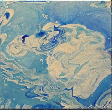 peinture bleue